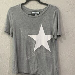 Hilary Radley Heather Gray Star Tee